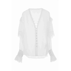 Camisa de seda Blanco
