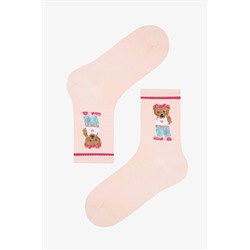 Penti, Fashionable Bear Tenis Açık Pembe Soket Çorabı