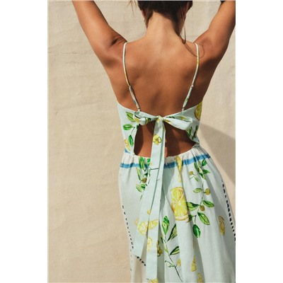 LEMON PRINT POPLIN DRESS