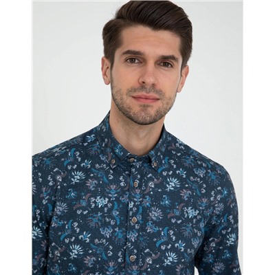 İndigo Regular Fit Uzun Kollu Gömlek