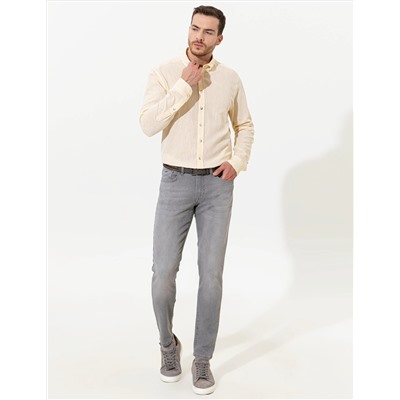 Sarı Regular Fit Uzun Kollu Gömlek