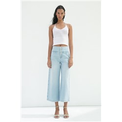 Z1975 WIDE-LEG HIGH-WAIST BUTTONED JEANS