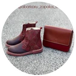 Ab. Zapatos 27025 serpiente Burdeos + PELLE · 2800 granate-cuero АКЦИЯ