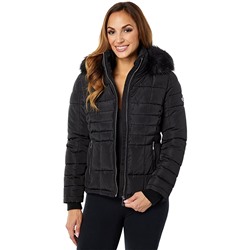 Calvin Klein Short Faux Fur Trimmed Puffer