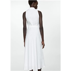Vestido lino cinturón