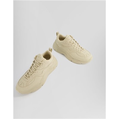 Chunky trainers with topstitching detail