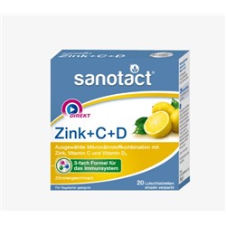 Zink + C + D Lutschtabletten 20 St., 34 g