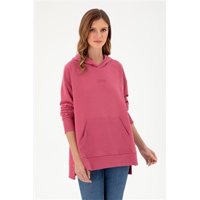 Kadın Pembe Kapüşonlu Sweatshirt