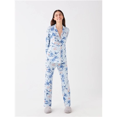 LC Waikiki Gömlek Yaka Çiçekli Uzun Kollu Kadın Pijama Takımı, LCW DREAM                                            
                                            Gömlek Yaka Çiçekli Uzun Kollu Kadın Pijama Takımı