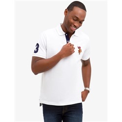 MULTI COLOR BIG LOGO SOLID POLO SHIRT