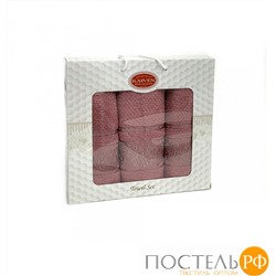 Набор полотенец Карвен "SUMBUL " махра 50*90(2)/70*140 HS 1692 v3 сухая роза