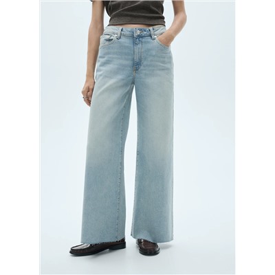 Jeans culotte tiro medio