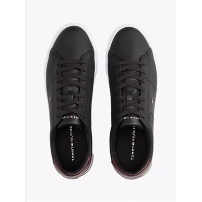 Low Cut Logo Leather Mix Sneaker
