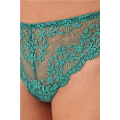 Tanga clásico encaje verde