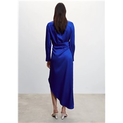 Vestido satinado abertura