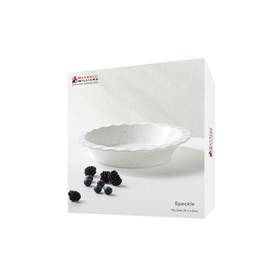 Форма для запекания, 25 см, фарфор P, круглая, молочная, в крапинку, Speckle, 63154