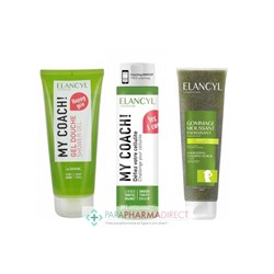 Elancyl Lot My Coach Gel Douche au Guarana 200 ml et Soin My Coach Cellulite + Gommage Offert