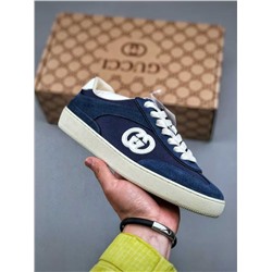 Кроссовки Gucc*i Interlocking G Suede Sneaker серии G74 140225