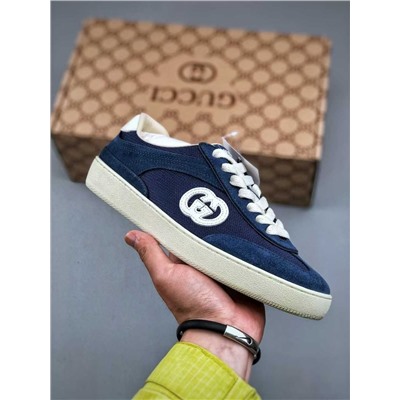 Кроссовки Gucc*i Interlocking G Suede Sneaker серии G74 140225