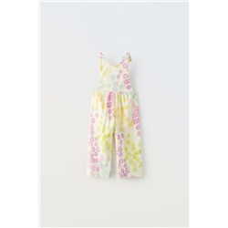 FEW ITEMS LEFT FLORAL LINEN BLEND PLAYSUIT