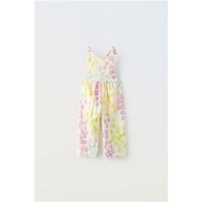 FEW ITEMS LEFT FLORAL LINEN BLEND PLAYSUIT