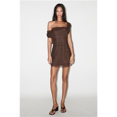 ASYMMETRIC SHORT DRESS WITH MATCHING DETAIL