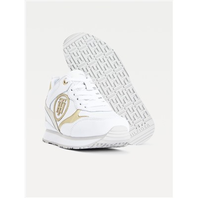 TOMMY HILFIGER METALLIC WEDGE SNEAKER