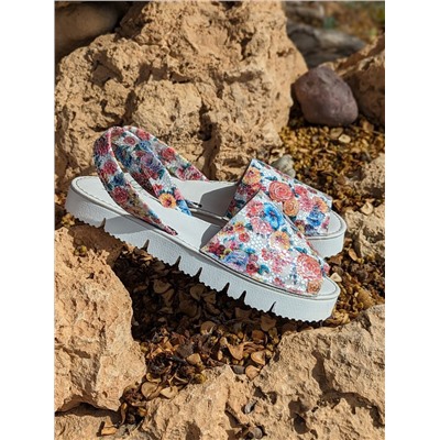 ZAPATOS · 2364-flores-rojo РАСПРОДАЖА 9 евро