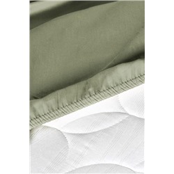 Ciel King Size Plus Lastikli Saten Çarşaf - Haki