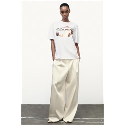 T-SHIRT WITH METALLIC PRINT