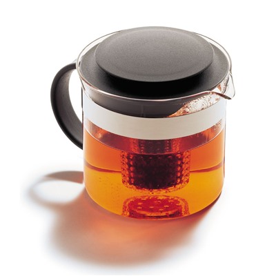 Teebereiter mit Filter "Bistro Nouveau" - 1L, schwarz - H: 13,2 cm