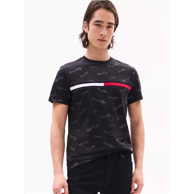 Signature Flag Stripe Logo T-Shirt