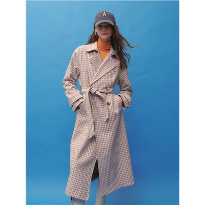 Karierter Trenchcoat