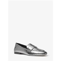 MICHAEL MICHAEL KORS Emory Crackled Metallic Leather Loafer