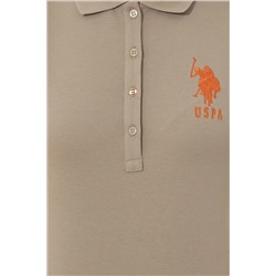 Kadın Haki Basic Polo Yaka Tişört