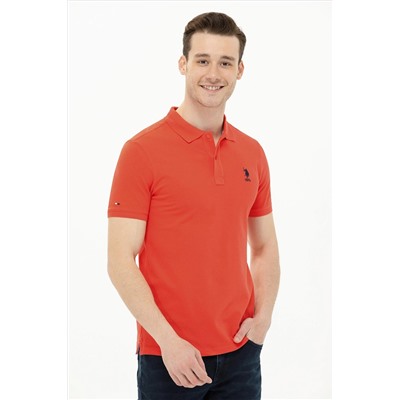 Erkek Kırmızı Basic Polo Yaka Tişört