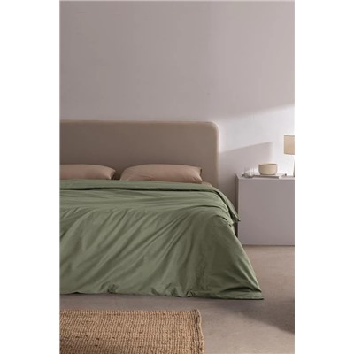 Manon King Size %100 Pamuk Ranforce Düz Nevresim - Yeşil
