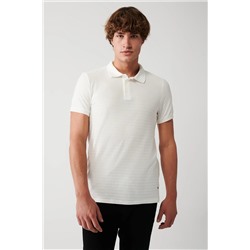 Avva, Erkek Beyaz %100 Pamuk Polo Yaka T-shirt A31y1128