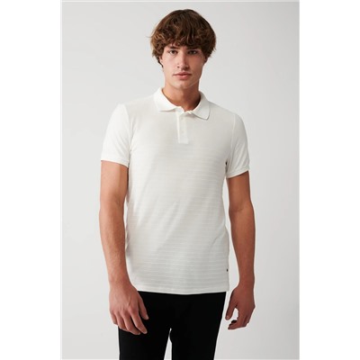 Avva, Erkek Beyaz %100 Pamuk Polo Yaka T-shirt A31y1128