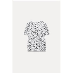 METALLIC ANIMAL PRINT T-SHIRT