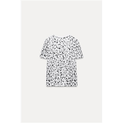 METALLIC ANIMAL PRINT T-SHIRT