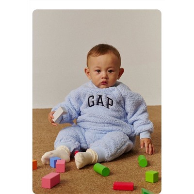 Детский комбинезон для малышей из шерпа ткани Ga*p Kids 🩶  Оригинал