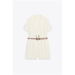 BRAIDED BELT PLAYSUIT