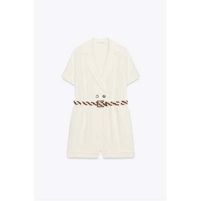 BRAIDED BELT PLAYSUIT