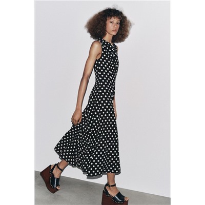 ZW COLLECTION POLKA DOT MIDI DRESS