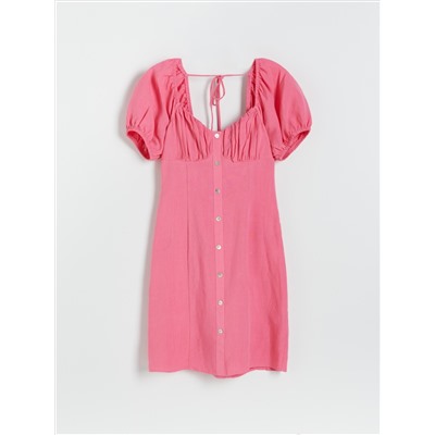 Kleid Aus Leinen-Mix