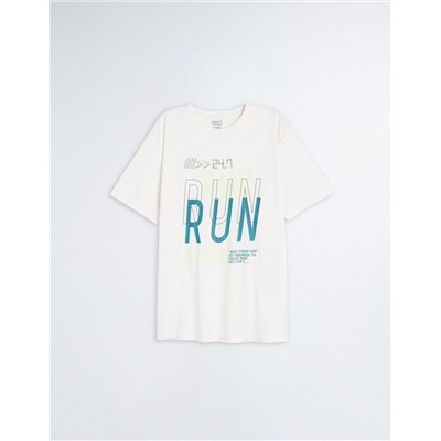 Breathable Sports T-shirt, Men, White