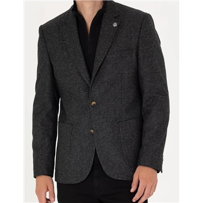 Antrasit Slim Fit Ceket