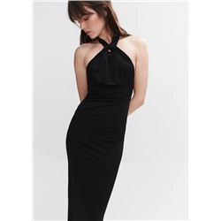 Vestido halter abertura posterior