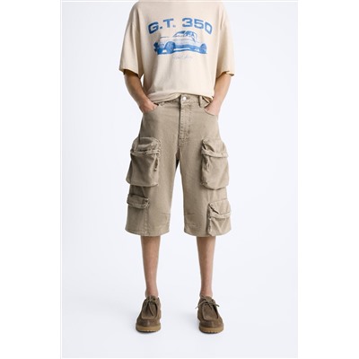 BERMUDA DENIM CARGO BOLSILLOS